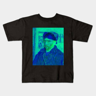 Van Gogh Interactive Green&Blue Filter T-Shirt By Red&Blue Kids T-Shirt